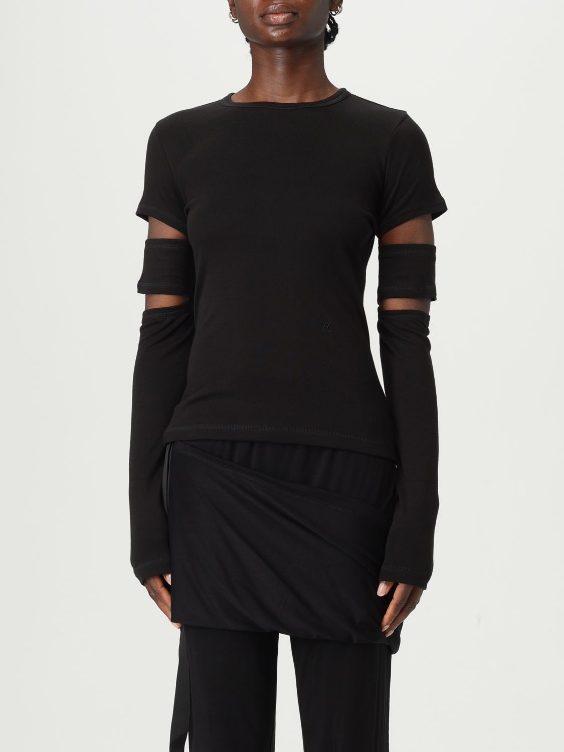 Shop Helmut Lang Sweater Woman Color Black