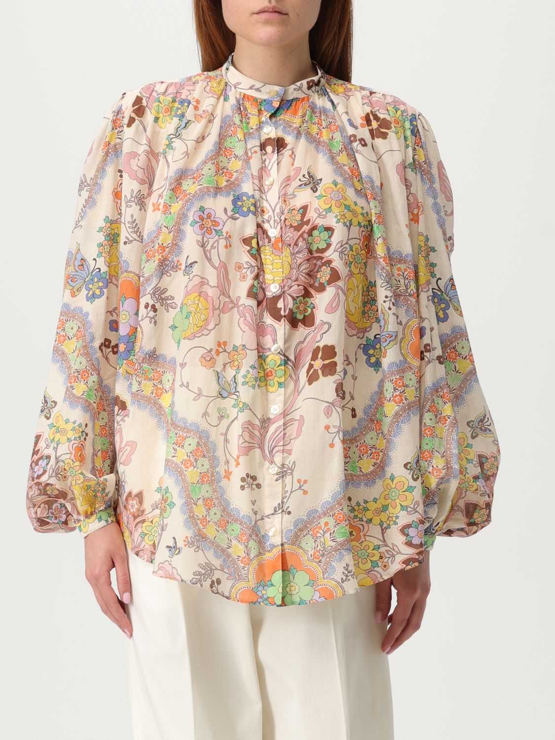 Etro Paisley-print Cotton-voile Blouse In Multi