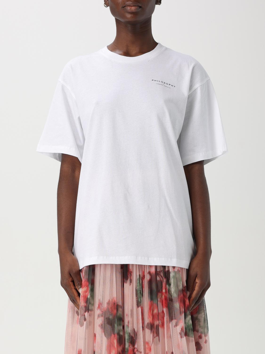 Shop Philosophy Di Lorenzo Serafini T-shirt Woman Color White