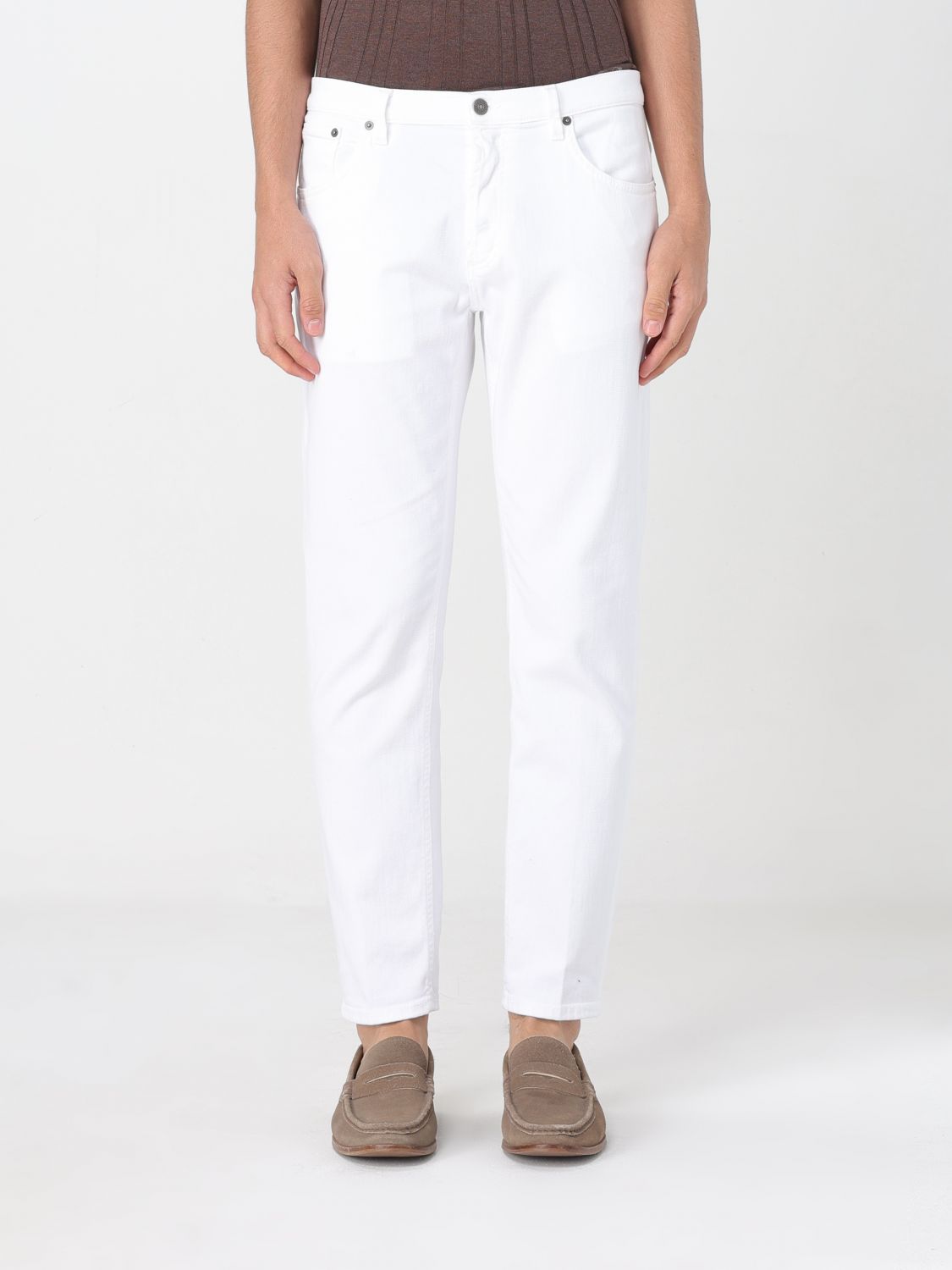 Dondup Carrot Leg Jeans In Durable Cotton Drill
