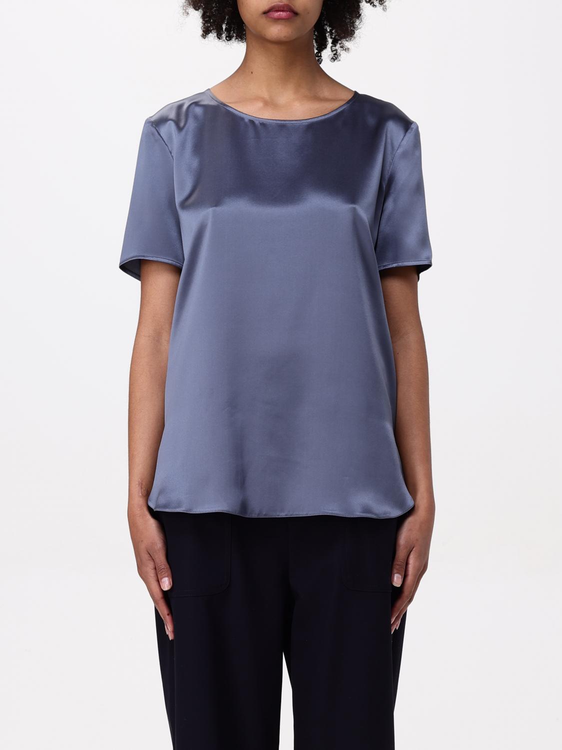 Max Mara Silk Satin Blouse In Water