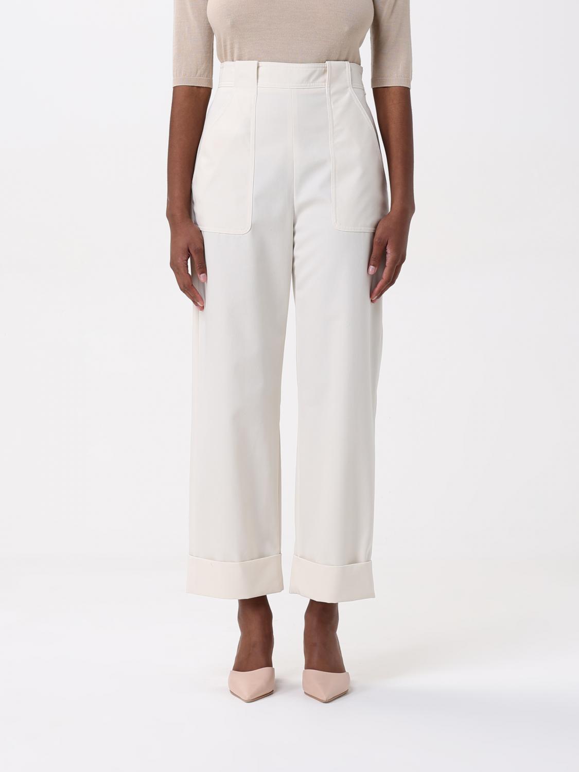 Max Mara Pants  Woman Color White In White