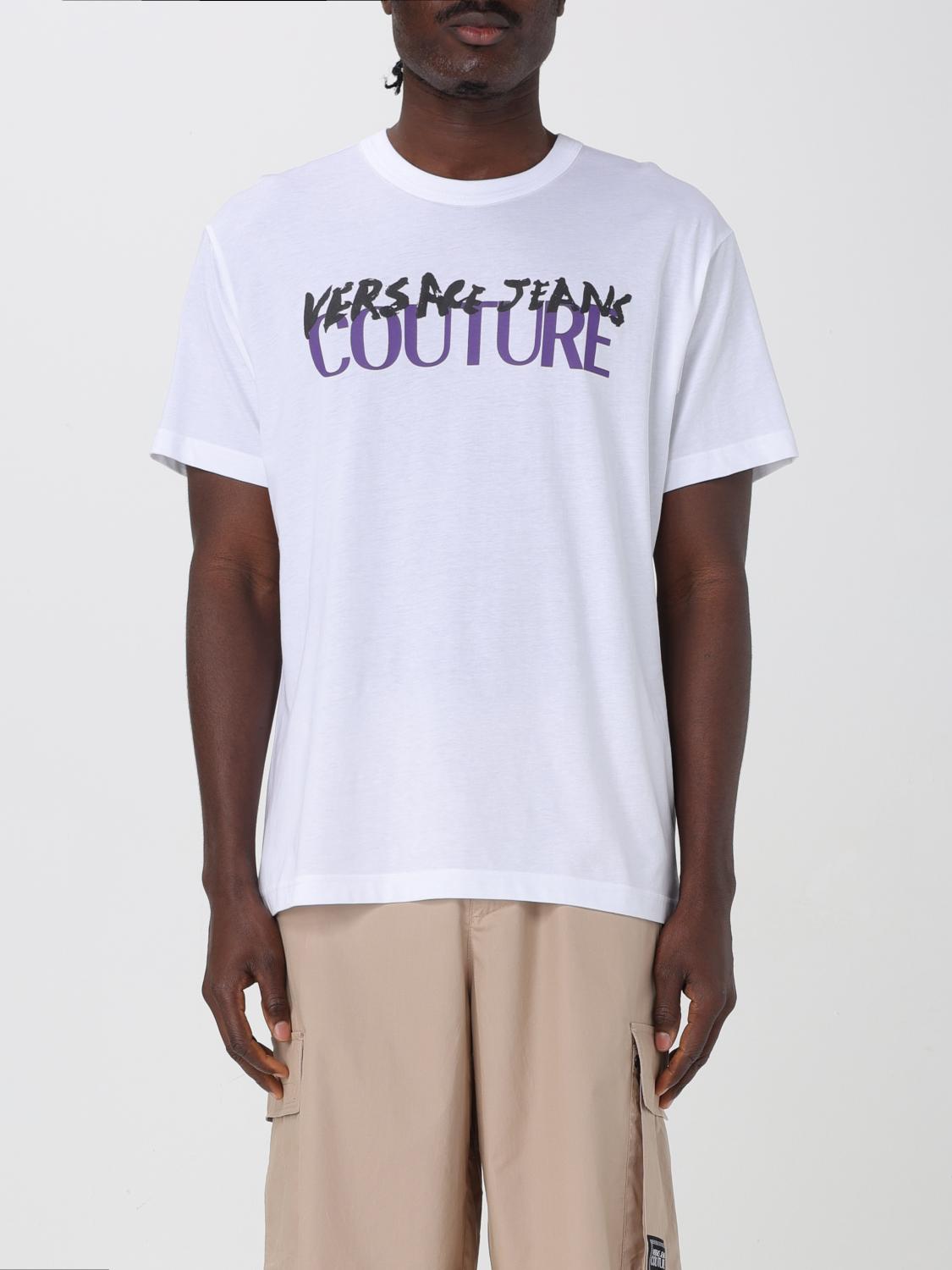 Shop Versace Jeans Couture T-shirt Men Color White