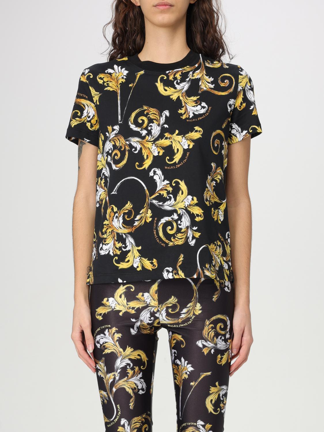 Versace Jeans Couture Barocco T-shirt In Black