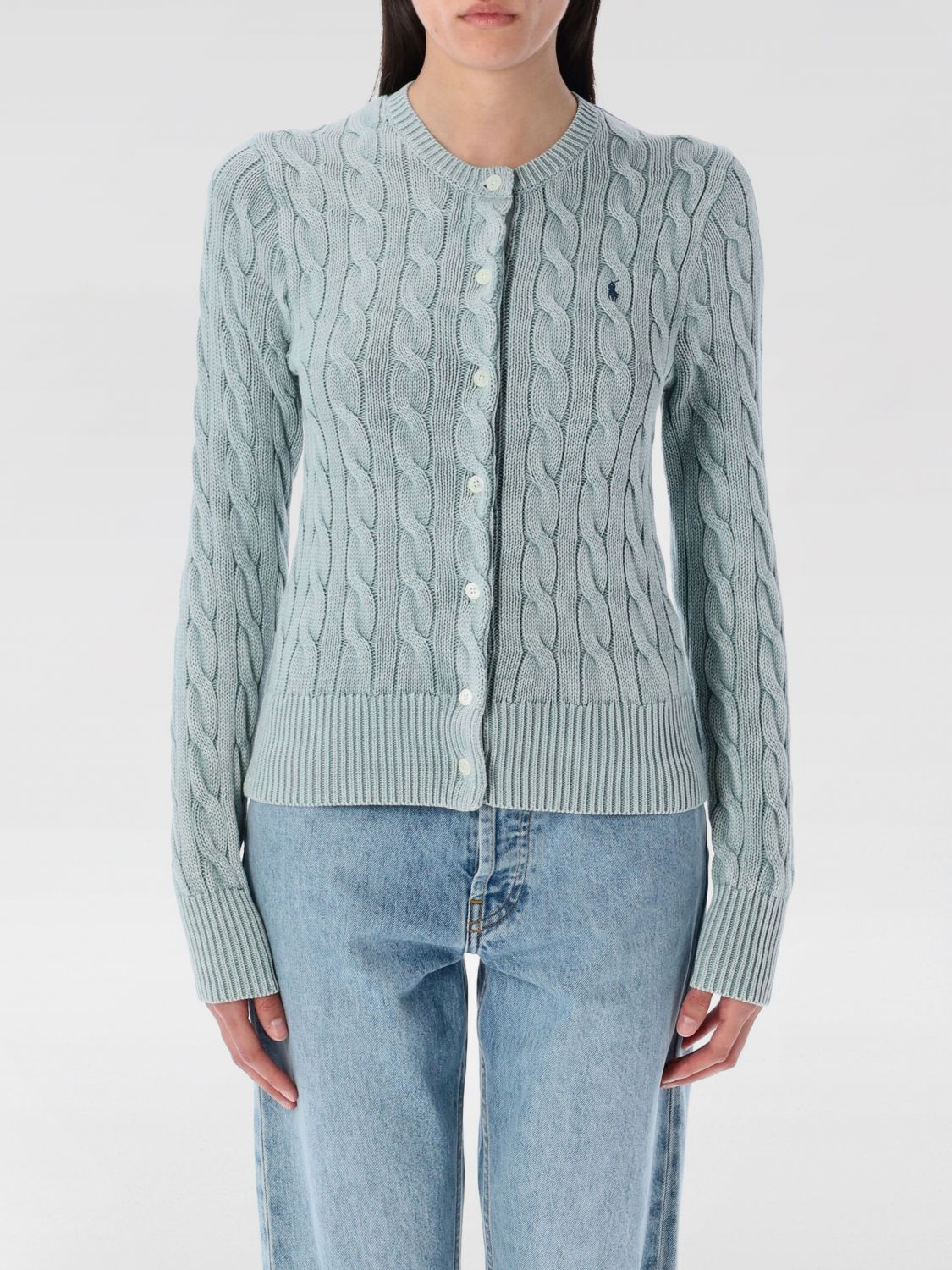 POLO RALPH LAUREN CARDIGAN POLO RALPH LAUREN WOMAN COLOR GNAWED BLUE G53324011