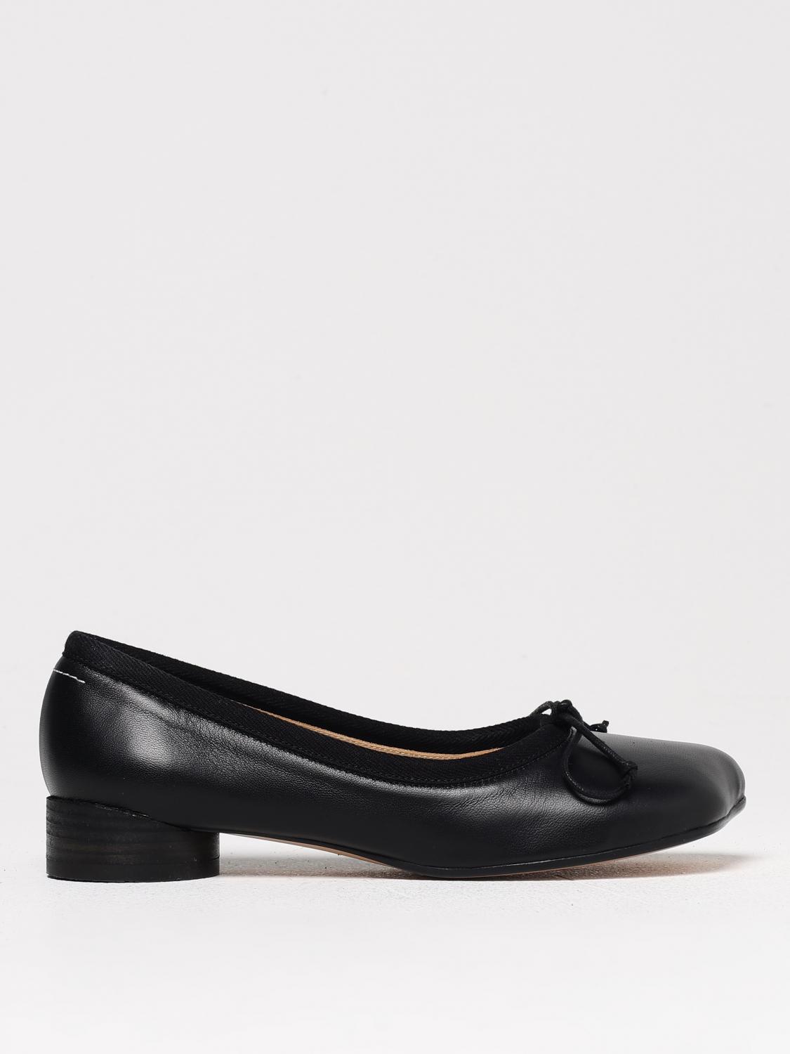 Mm6 Maison Margiela Mm6 By Maison Margiela Classic Anatomical Ballerinas In Schwarz