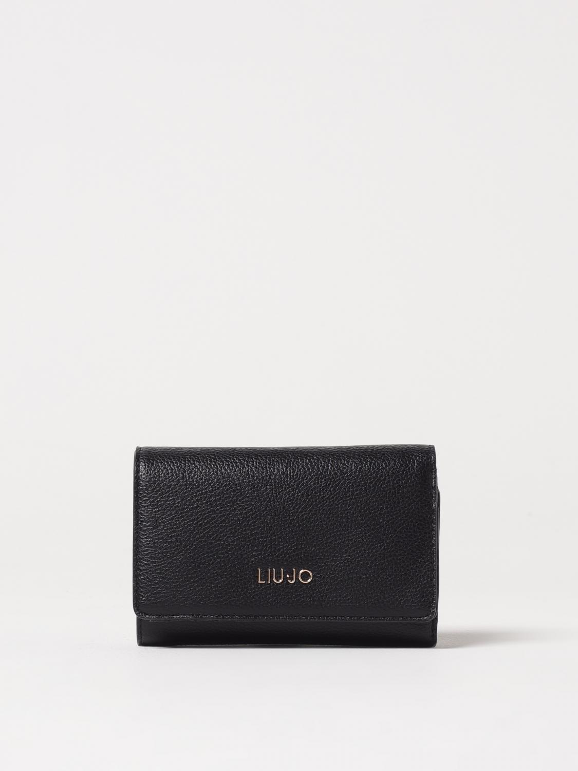 Liu •jo Logo-lettering Bi-fold Wallet In Black