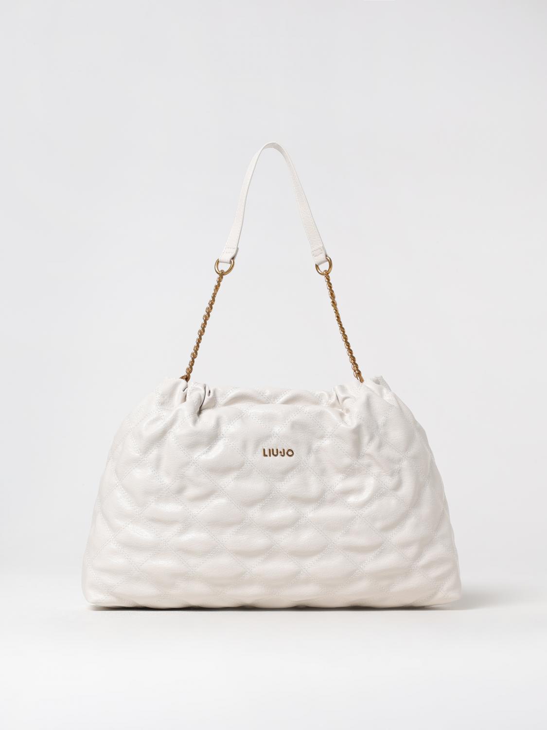 Liu •jo Quilted Chain Strap Shoulder Bag In White
