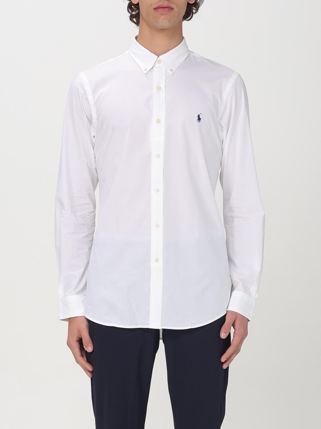 Shop Polo Ralph Lauren Shirt Men Color White