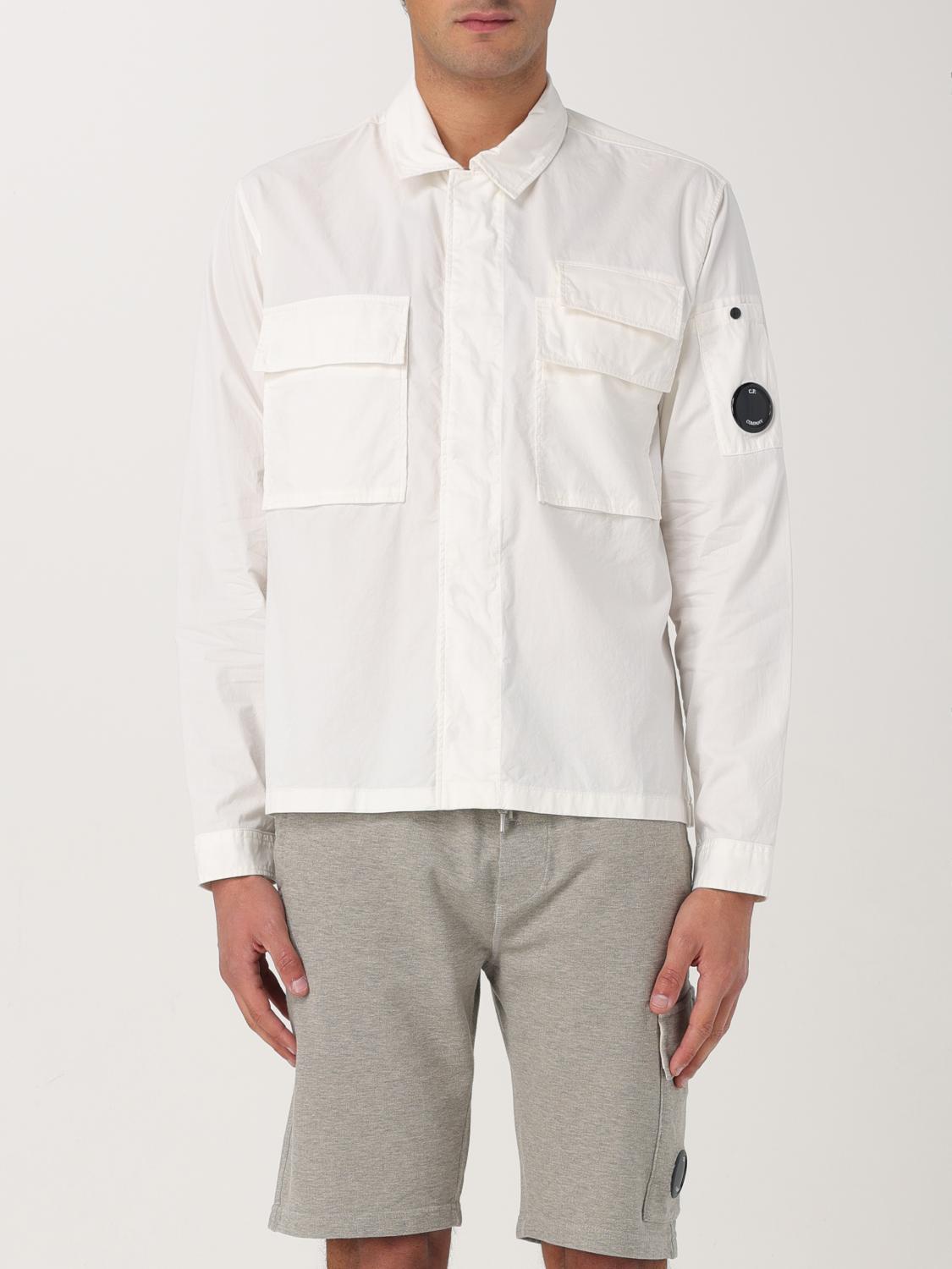 C.p. Company C.p.company Organic Gabardine Lens Shirt In White