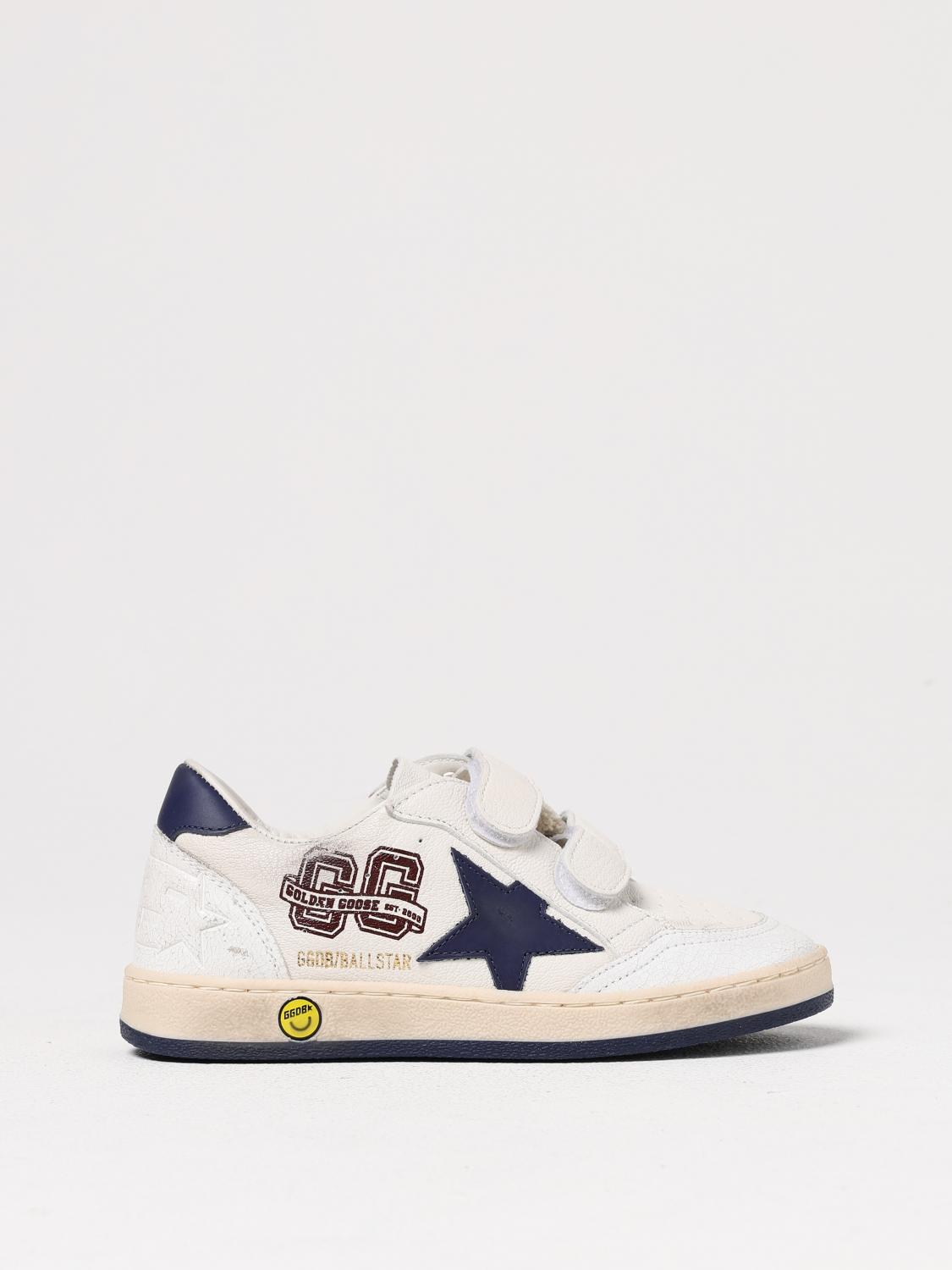 Golden Goose Ball Star Strap Sneakers In White