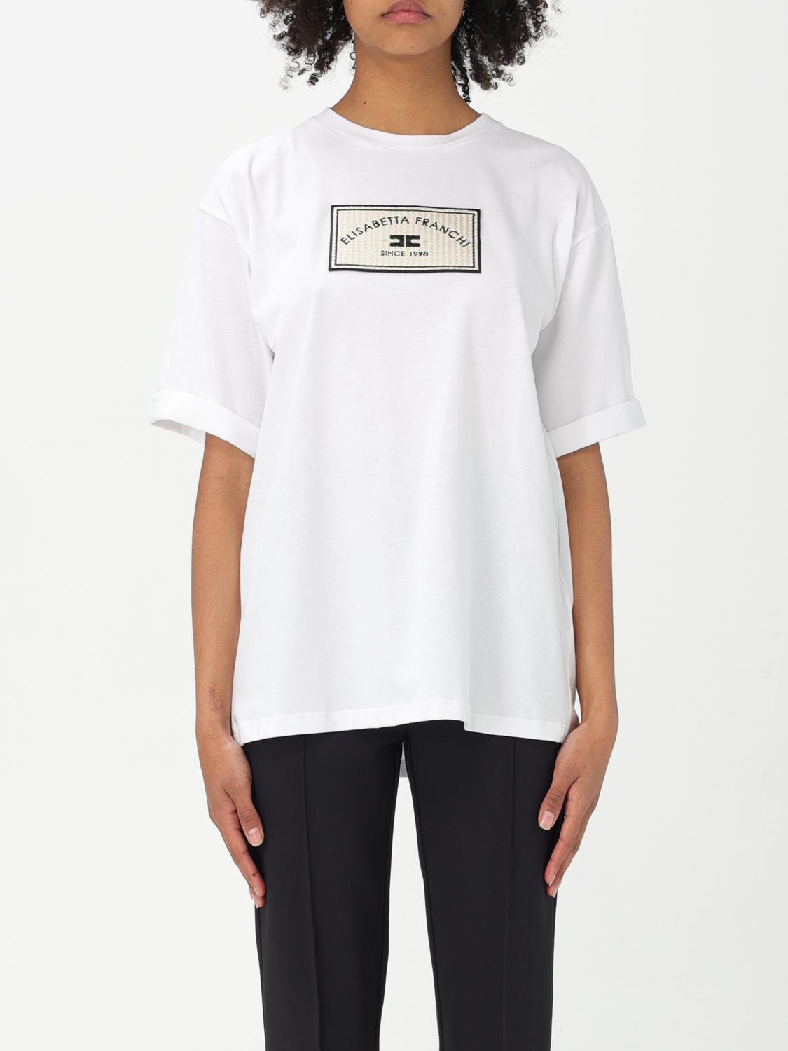 Elisabetta Franchi Short-sleeved T-shirt In White