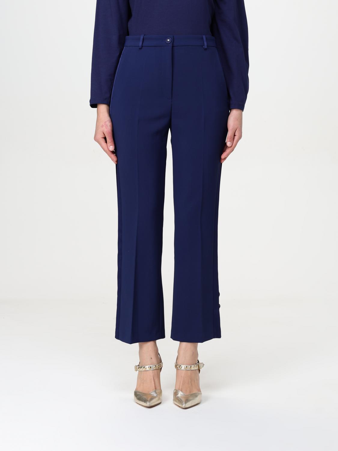 Elisabetta Franchi Pants  Woman Color Blue In Blue