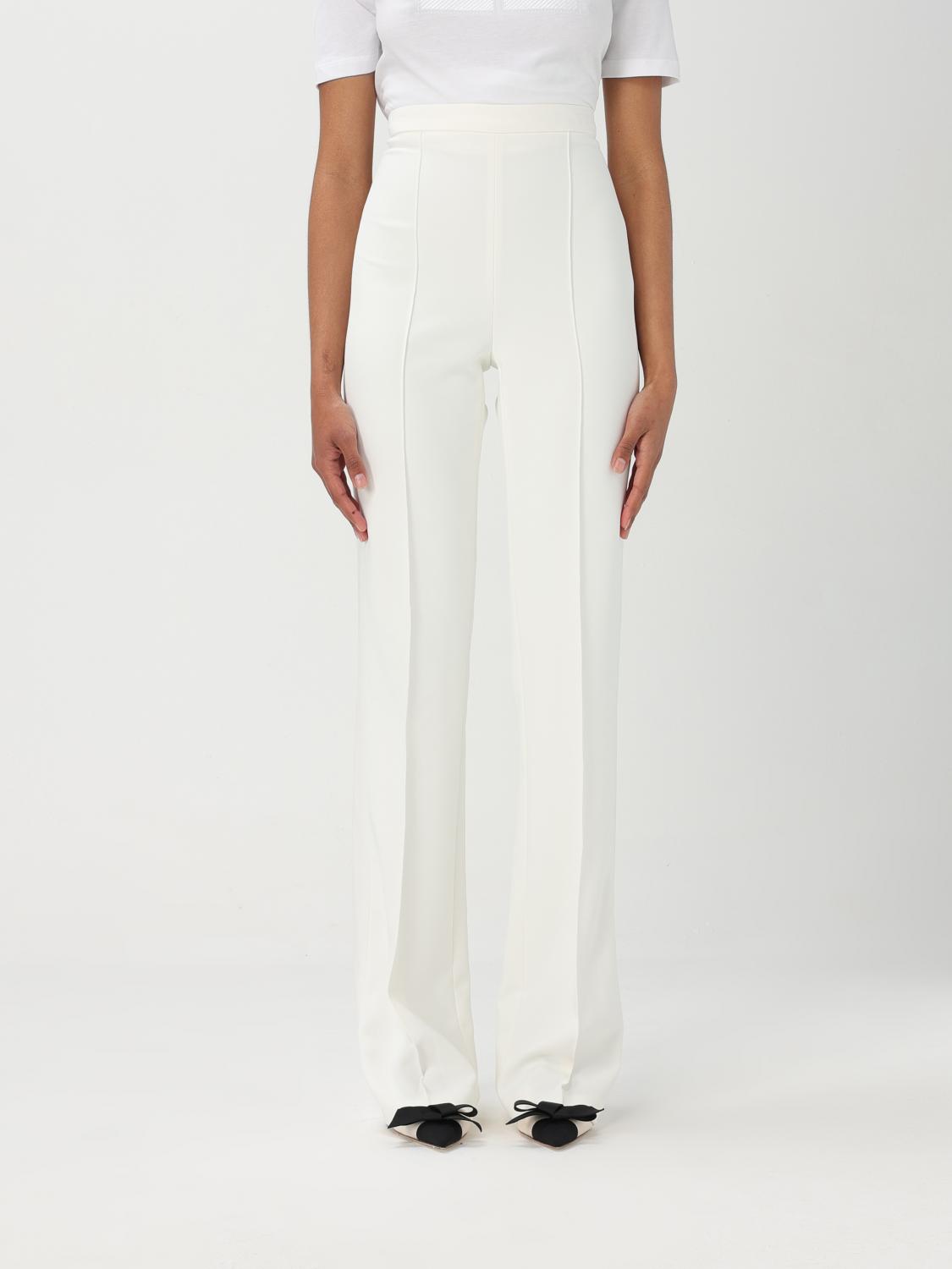 Elisabetta Franchi Pants  Woman Color Ivory In Ivory