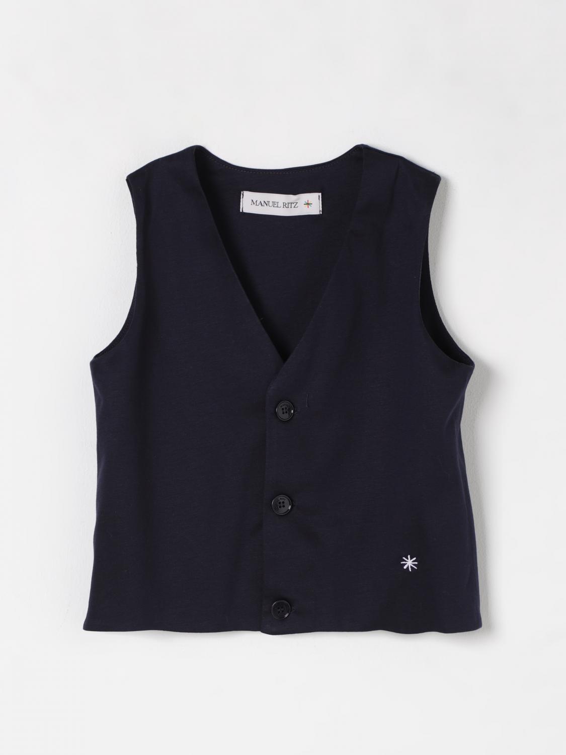 Manuel Ritz Waistcoat Kids Color Blue In Blue