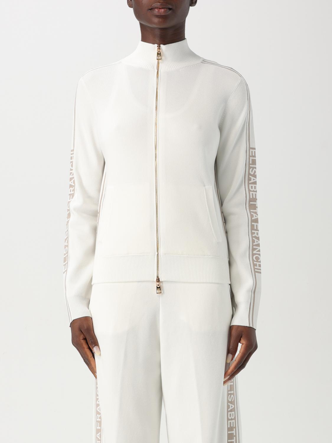 Elisabetta Franchi Sweatshirt Woman Color White In White