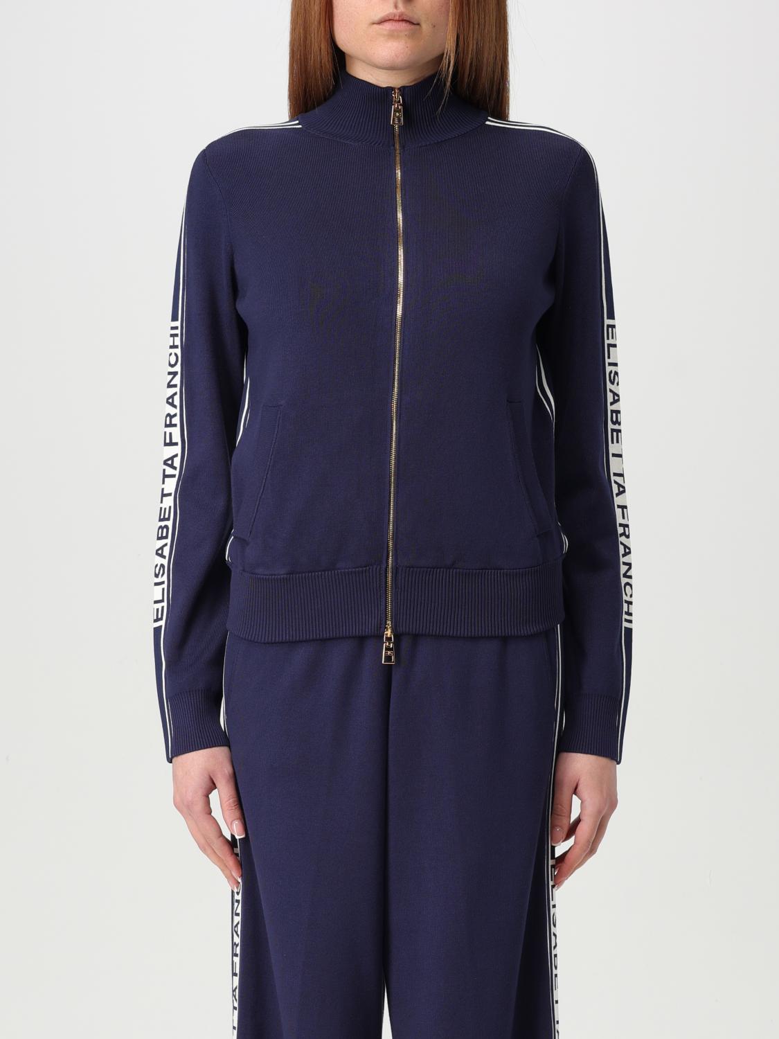 Shop Elisabetta Franchi Sweatshirt Woman Color Blue
