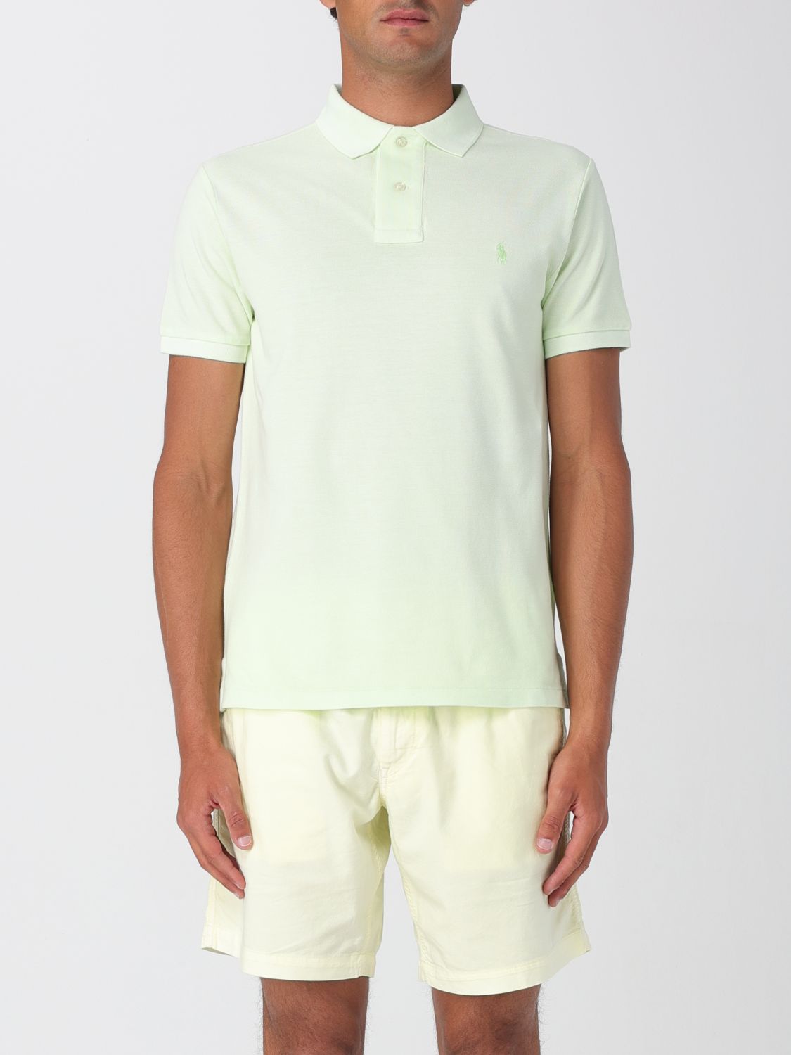 Polo Ralph Lauren Polo Shirt Men Color Grass Green In Green