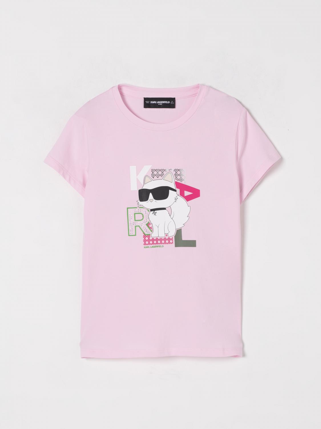Karl Lagerfeld Graphic-print T-shirt In Raspberry