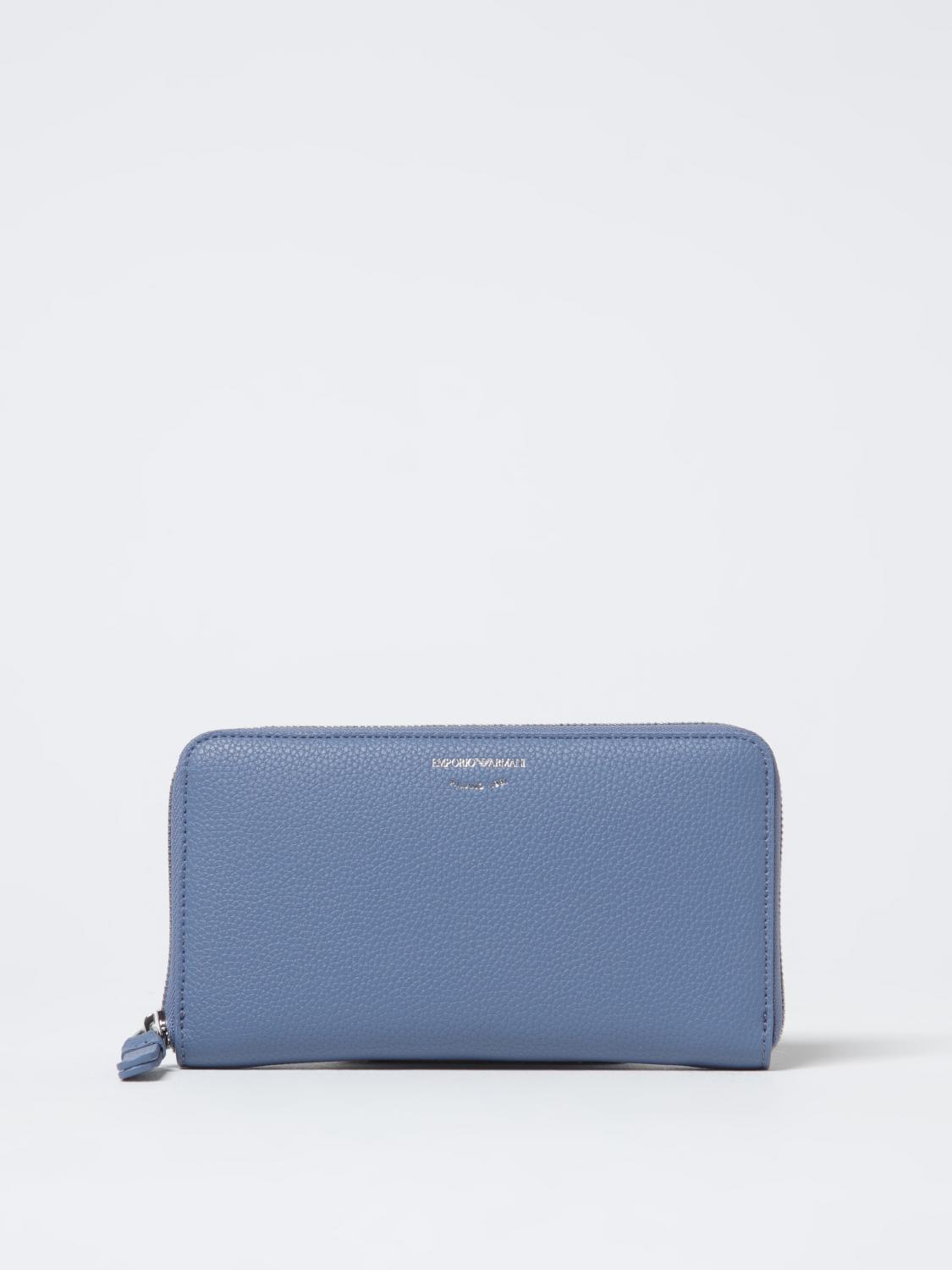 Emporio Armani Deer-print Myea Wallet With Wraparound Zip In Charcoal