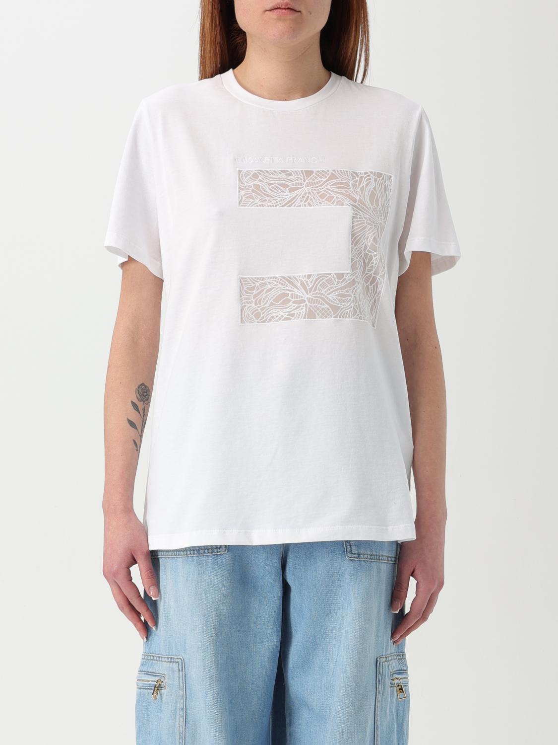 Elisabetta Franchi T-shirt Woman Color White In White