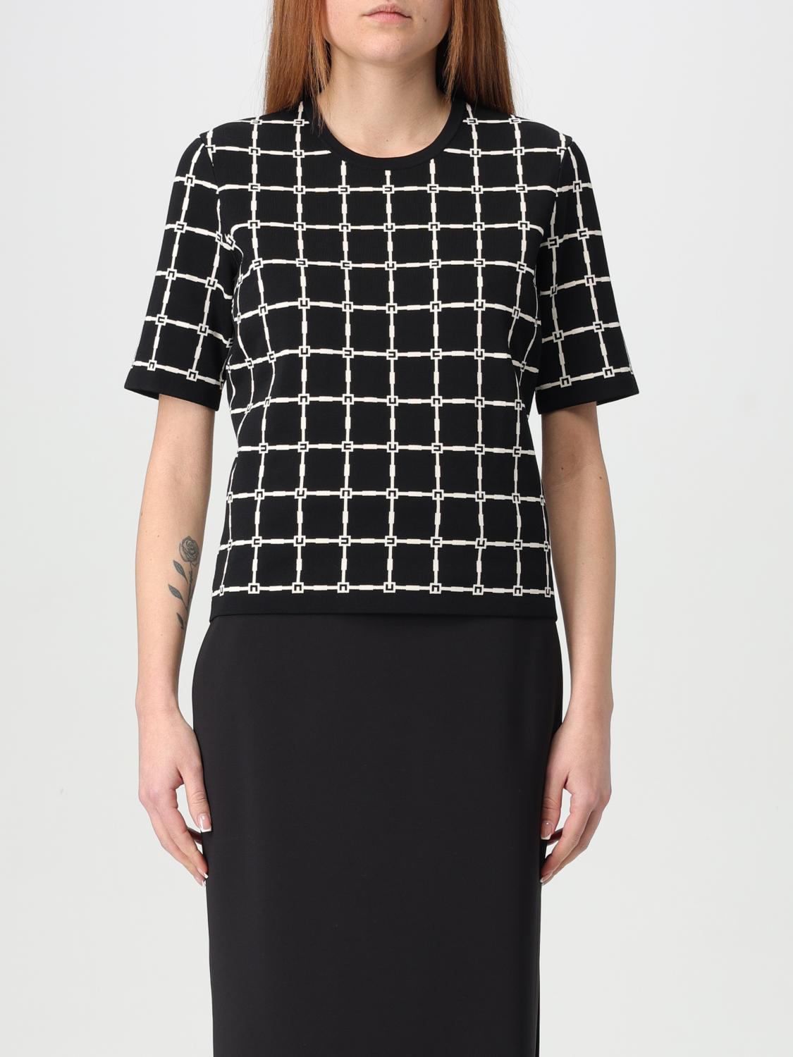 Shop Elisabetta Franchi Top Woman Color Black