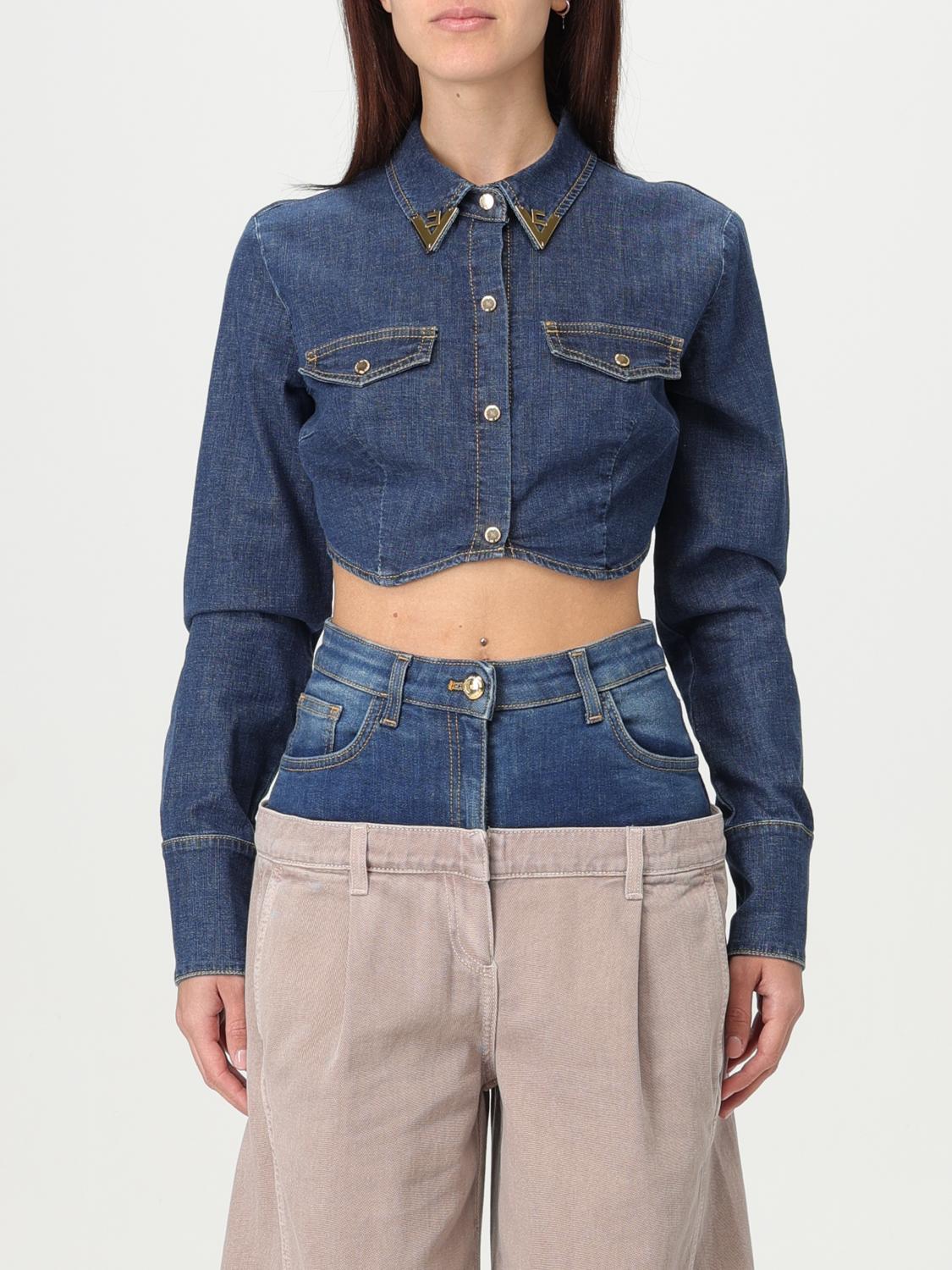 ELISABETTA FRANCHI SHIRT ELISABETTA FRANCHI WOMAN COLOR BLUE