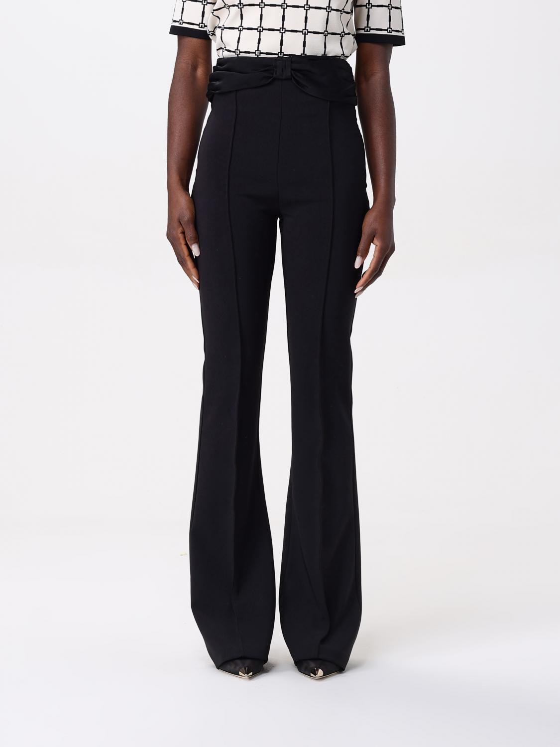 Elisabetta Franchi Pants Woman Color Black In Black