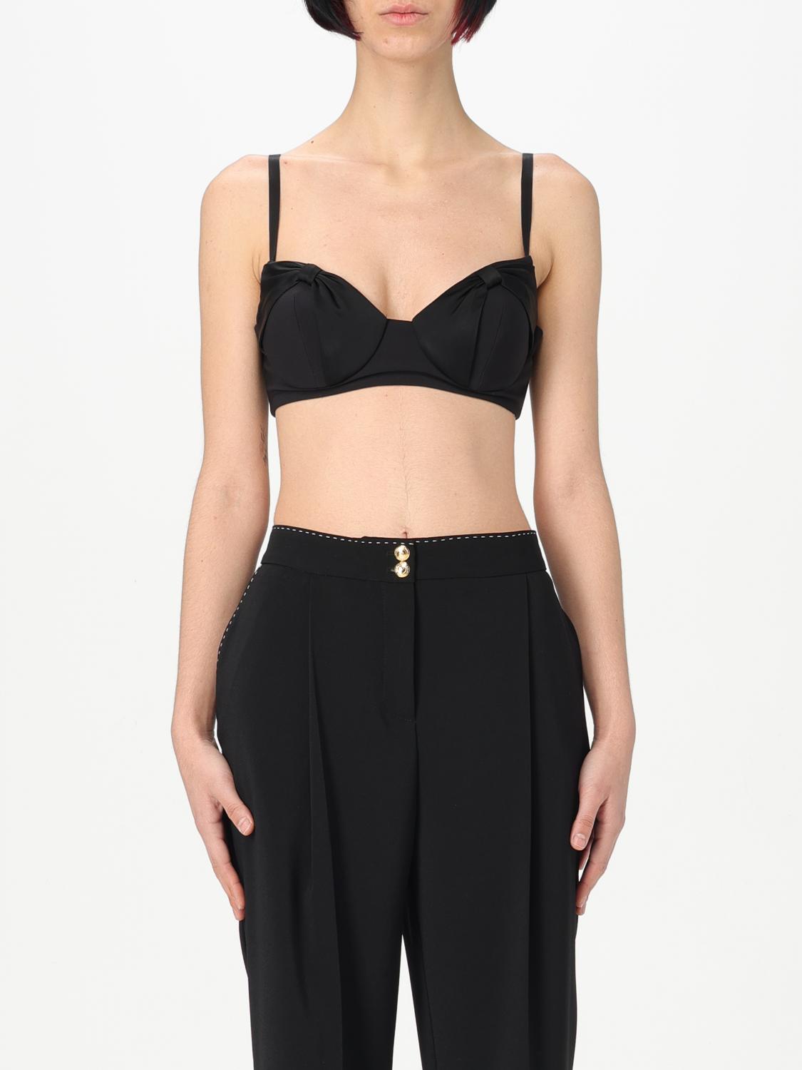 Elisabetta Franchi Bustier Top In Black