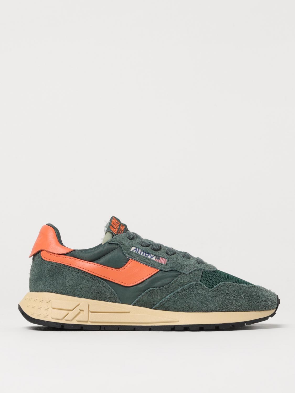 Autry Reelwind Low Green Sneakers With Logo In Green