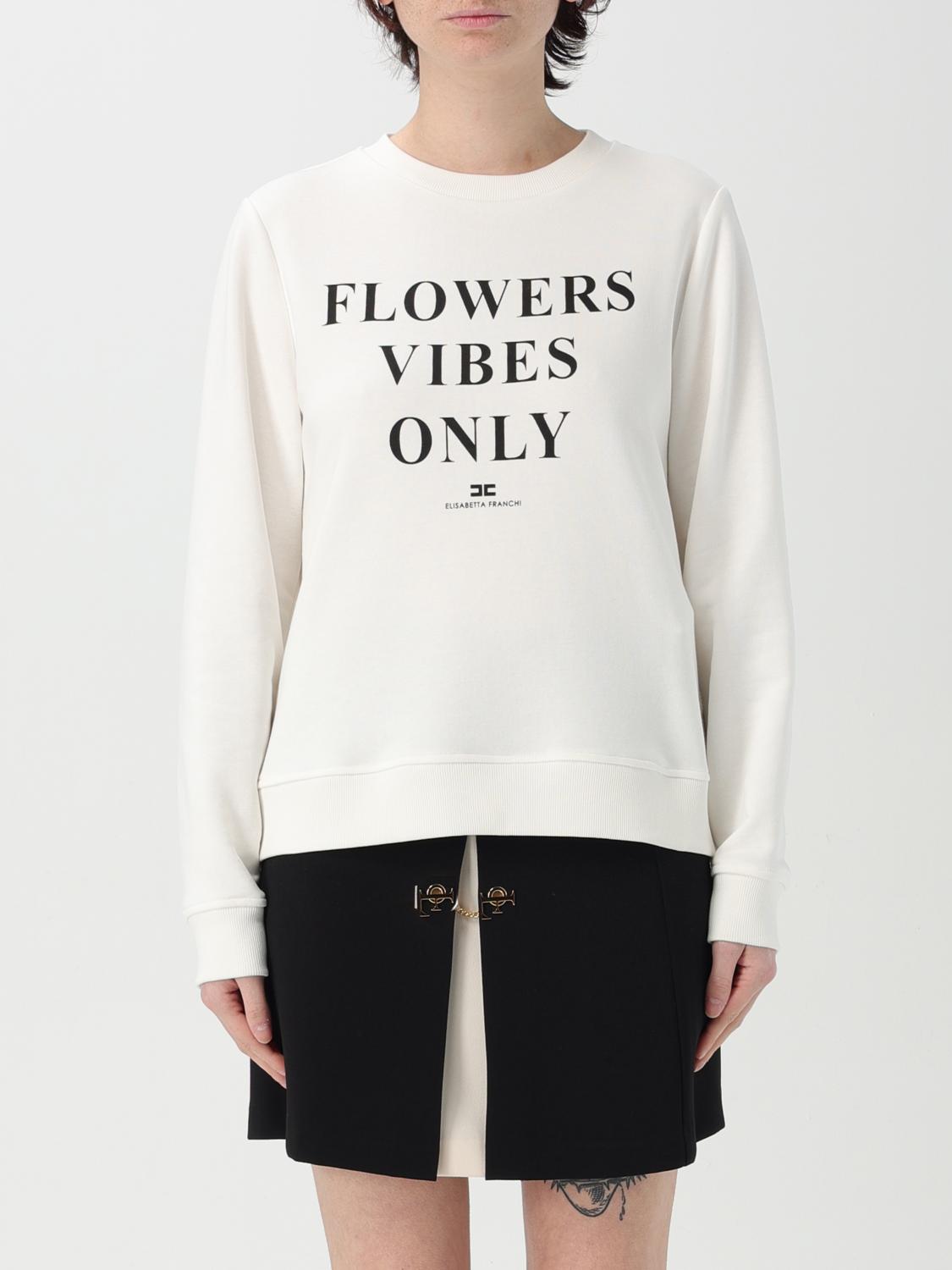 Elisabetta Franchi Sweatshirt In White