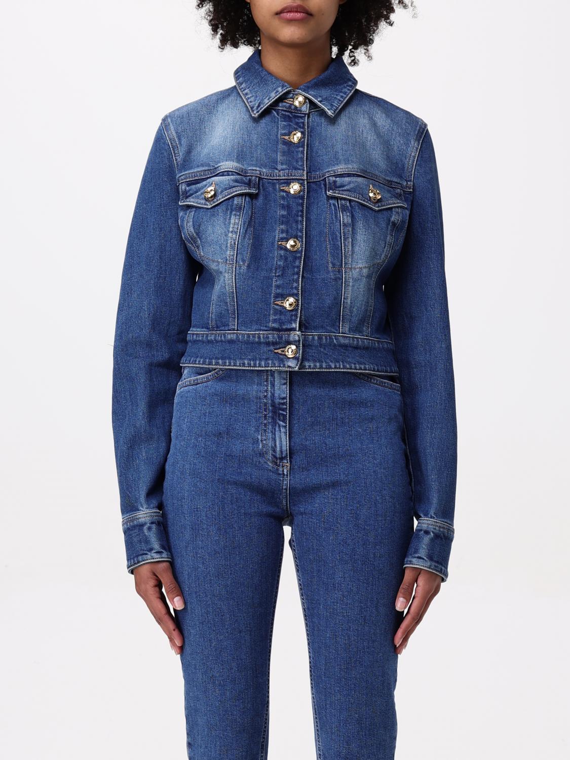 Elisabetta Franchi Jacket Woman Color Blue In Blue