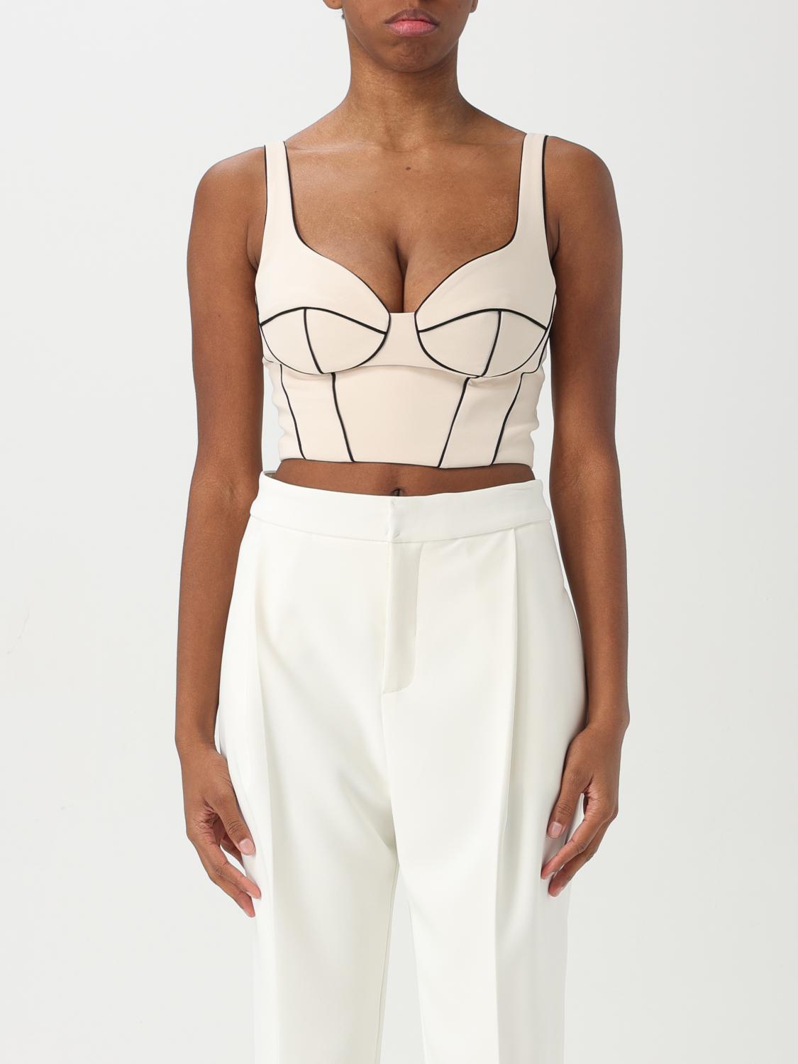 Elisabetta Franchi Top Woman Color White In White