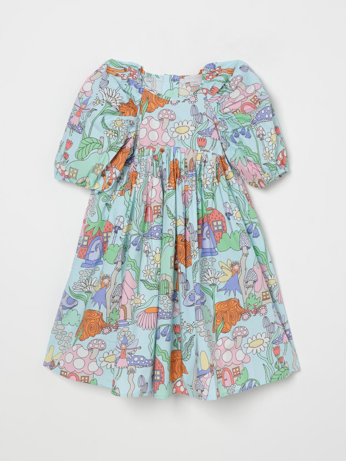 Stella Mccartney Floral Cotton Dress In Multicolor