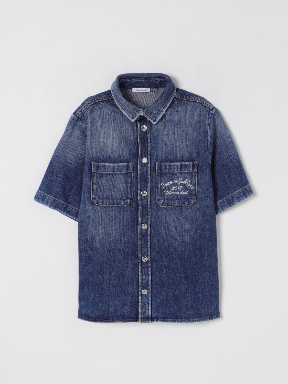 Dolce & Gabbana Shirt Kids Color Denim In Denim