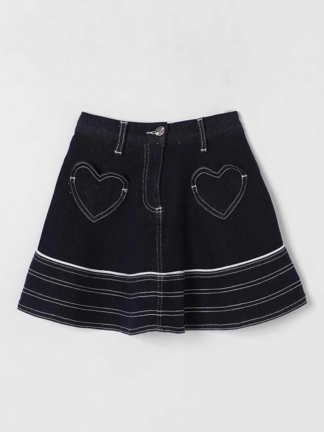 Monnalisa Jeansrock Mit Herztaschen In Blue
