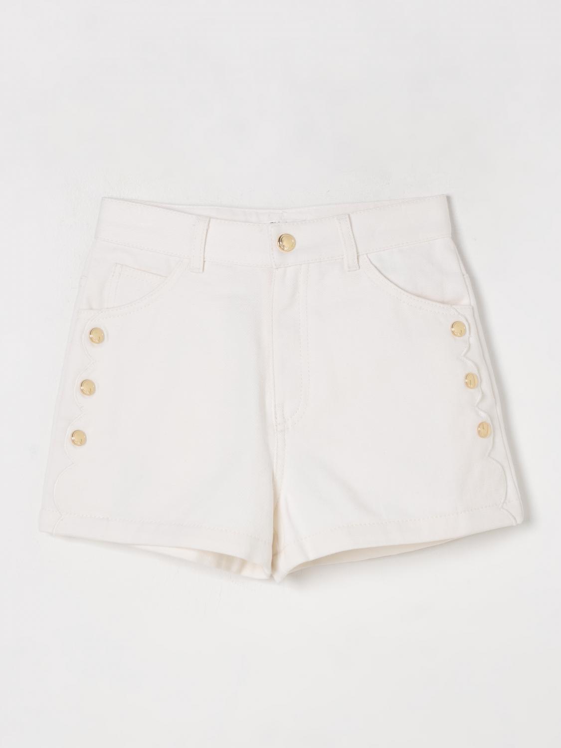 CHLOÉ SHORT CHLOÉ KIDS COLOR YELLOW CREAM G54129090