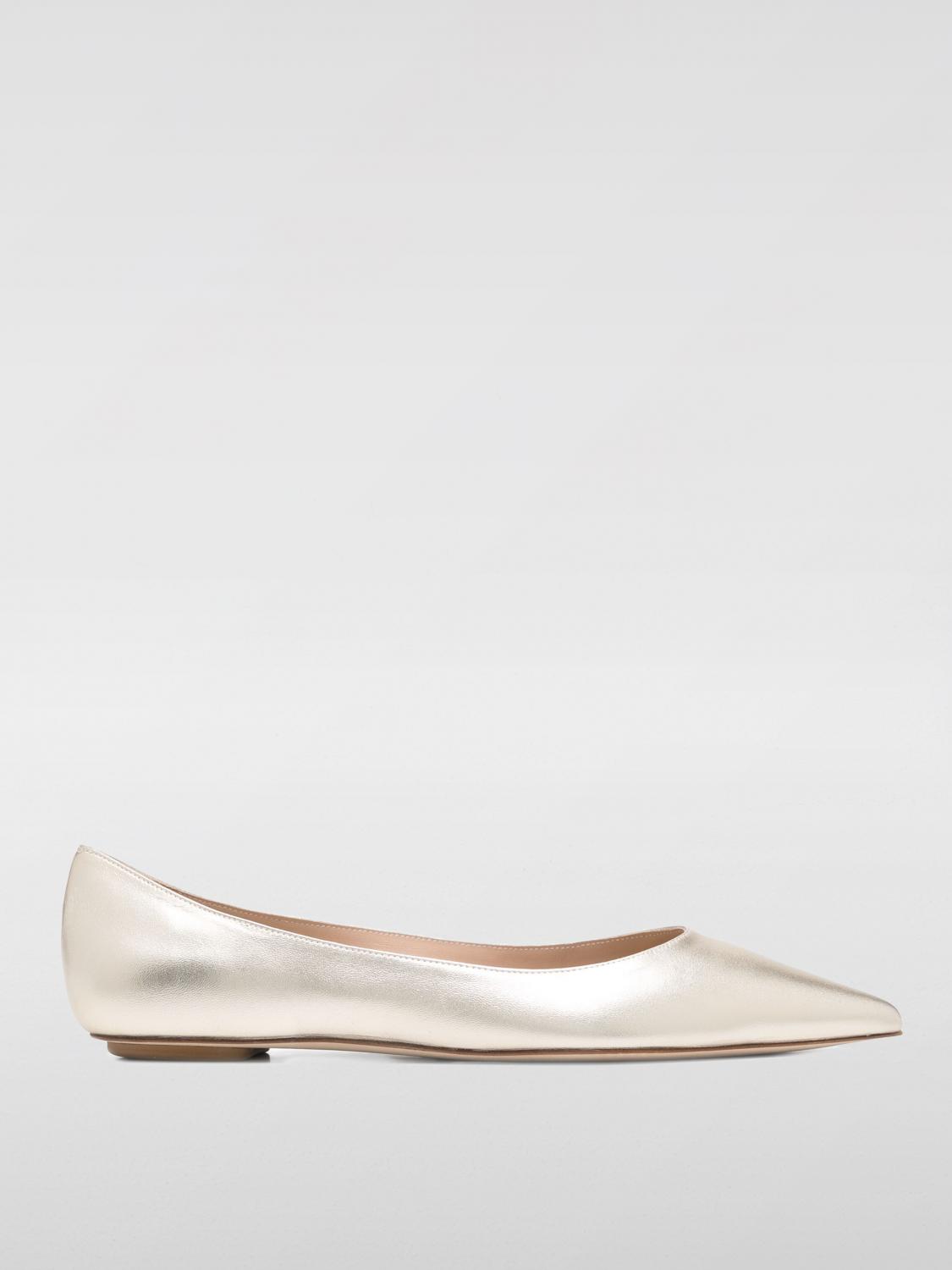 Stuart Weitzman Emilia Mini Flat In Gold
