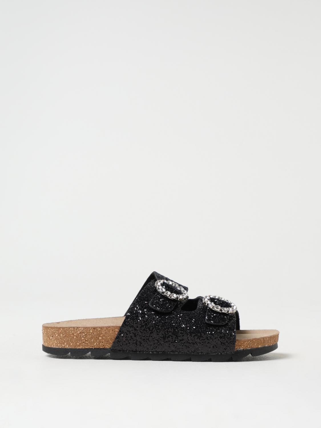 Monnalisa Hausschuhe Mit Schmuckschnalle In Black