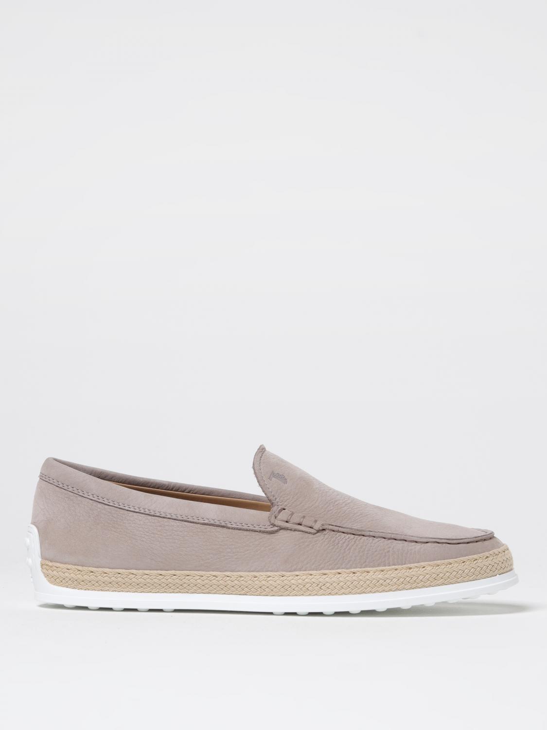Tod's Nabuk Slip On In Dove Grey