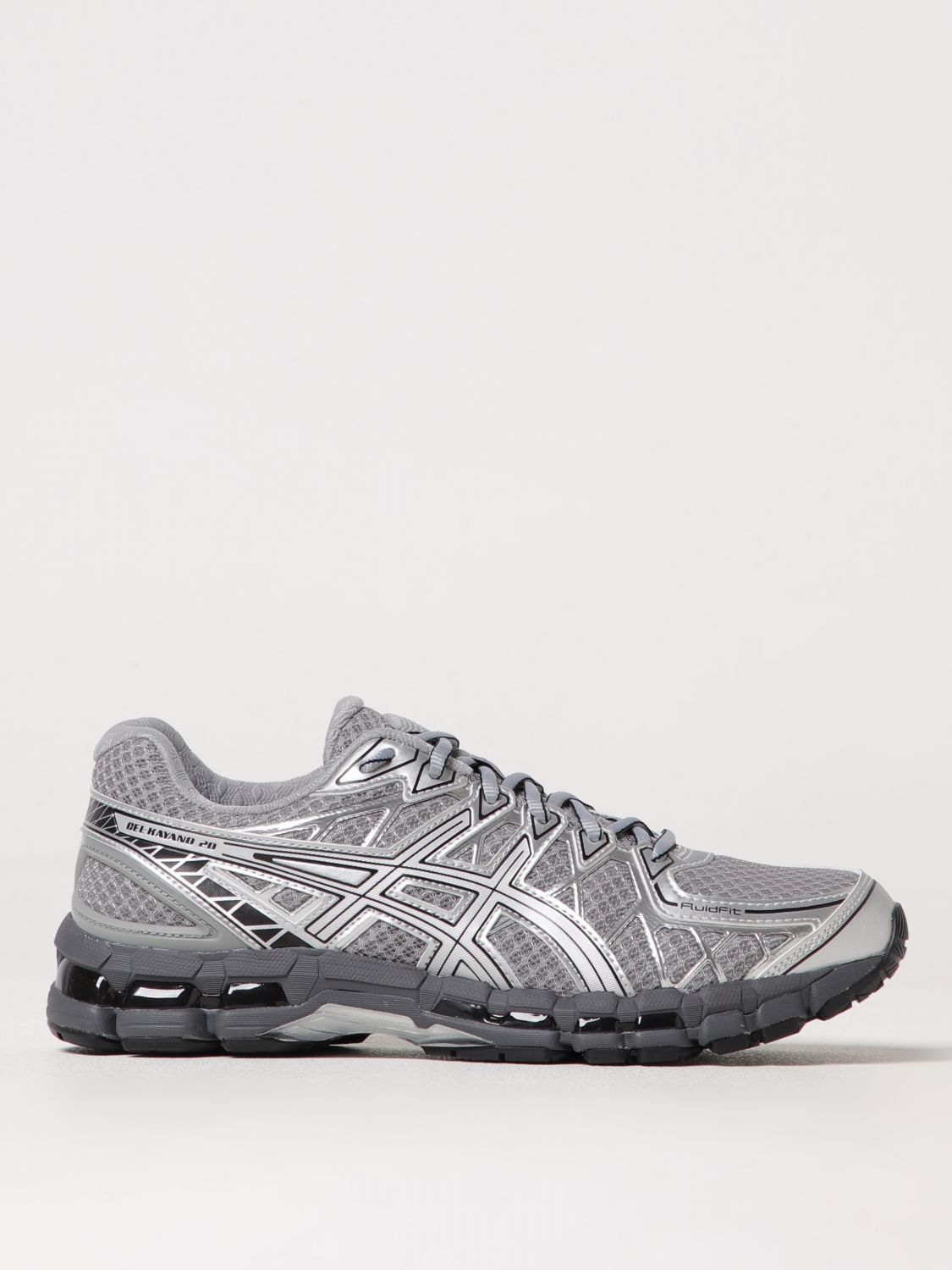 Asics Mens Gel-kayano 20 Mesh Low-top Trainers Gravel Pure Silver In グレー