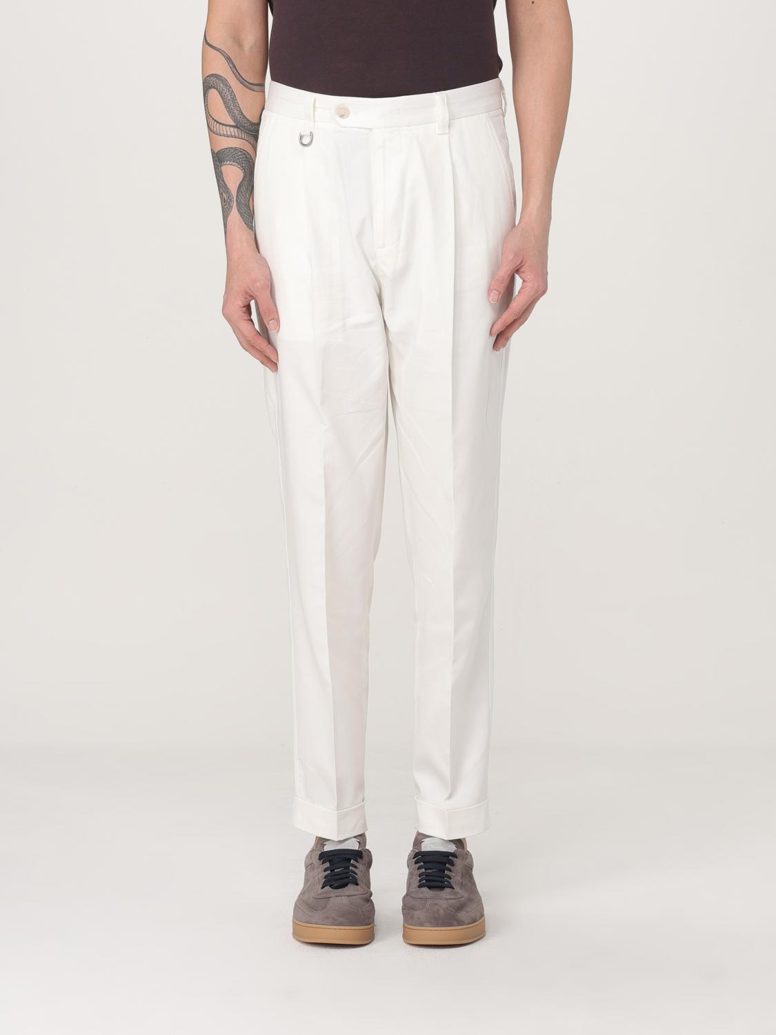 Shop Paolo Pecora Pants Men Color White