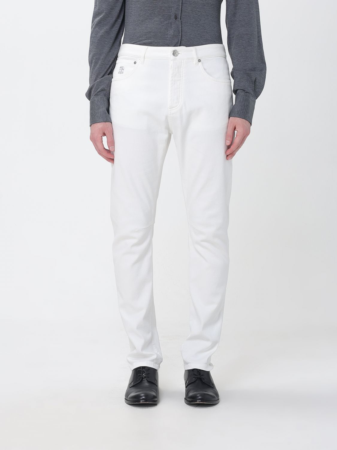 BRUNELLO CUCINELLI Jeans Herren Farbe Weiß