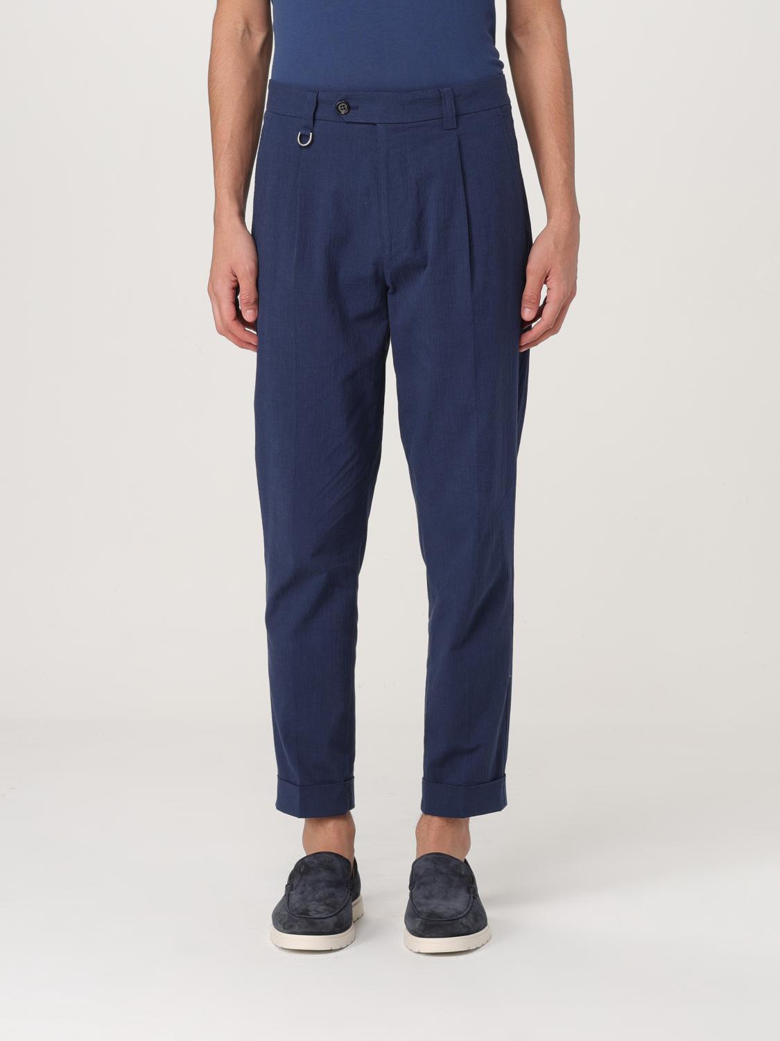 Shop Paolo Pecora Pants Men Color Blue