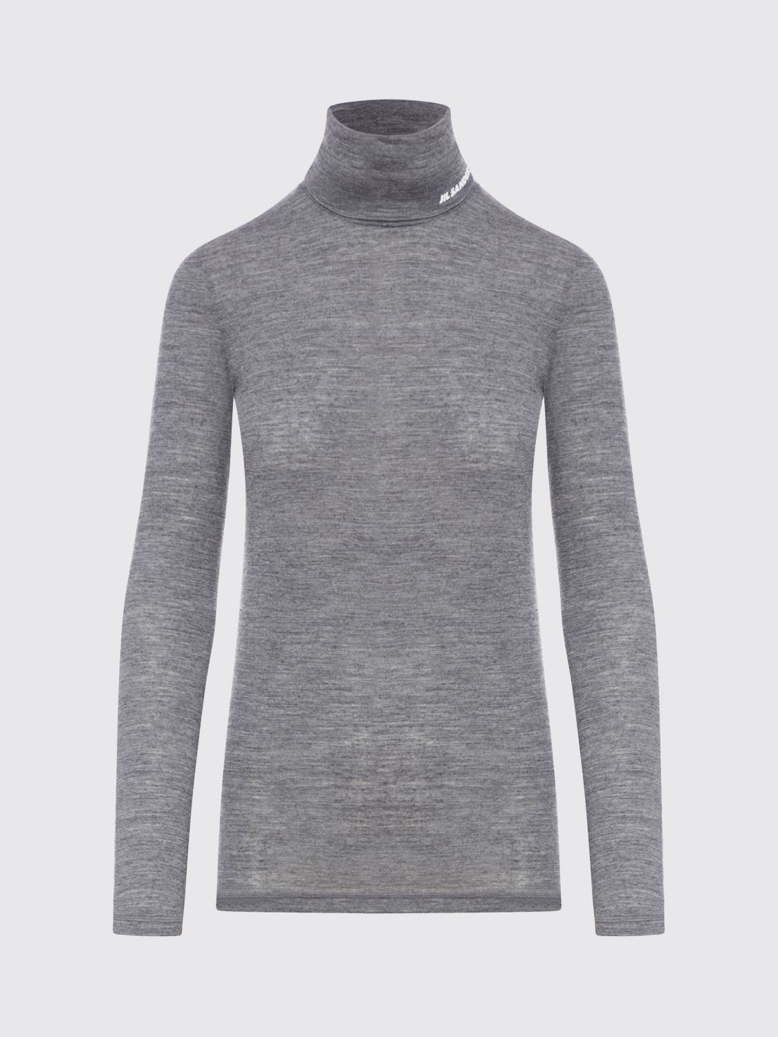 Jil Sander Long Sleeves Turtleneck Top In Gray