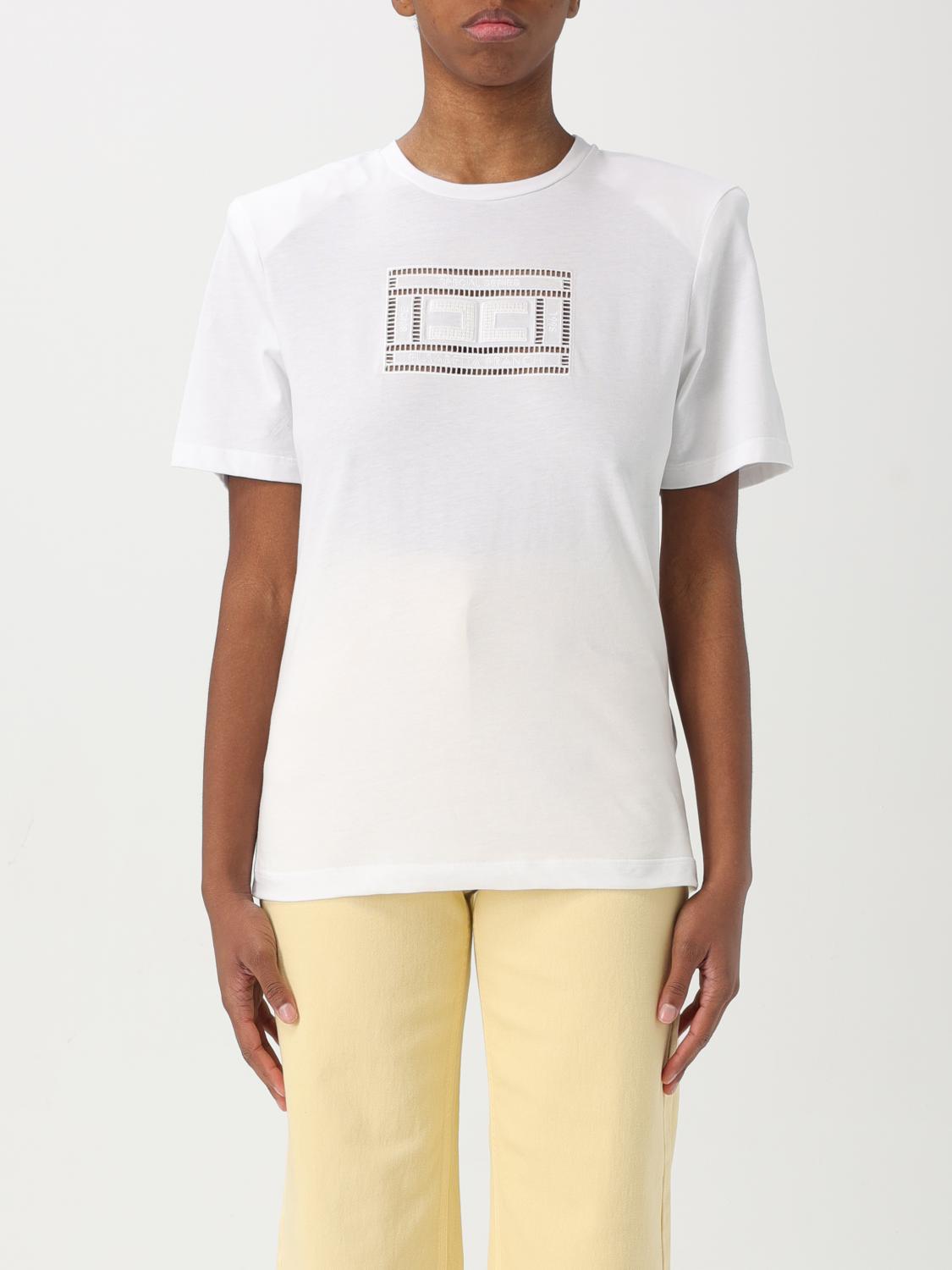 Elisabetta Franchi T-shirt Woman Color White In White