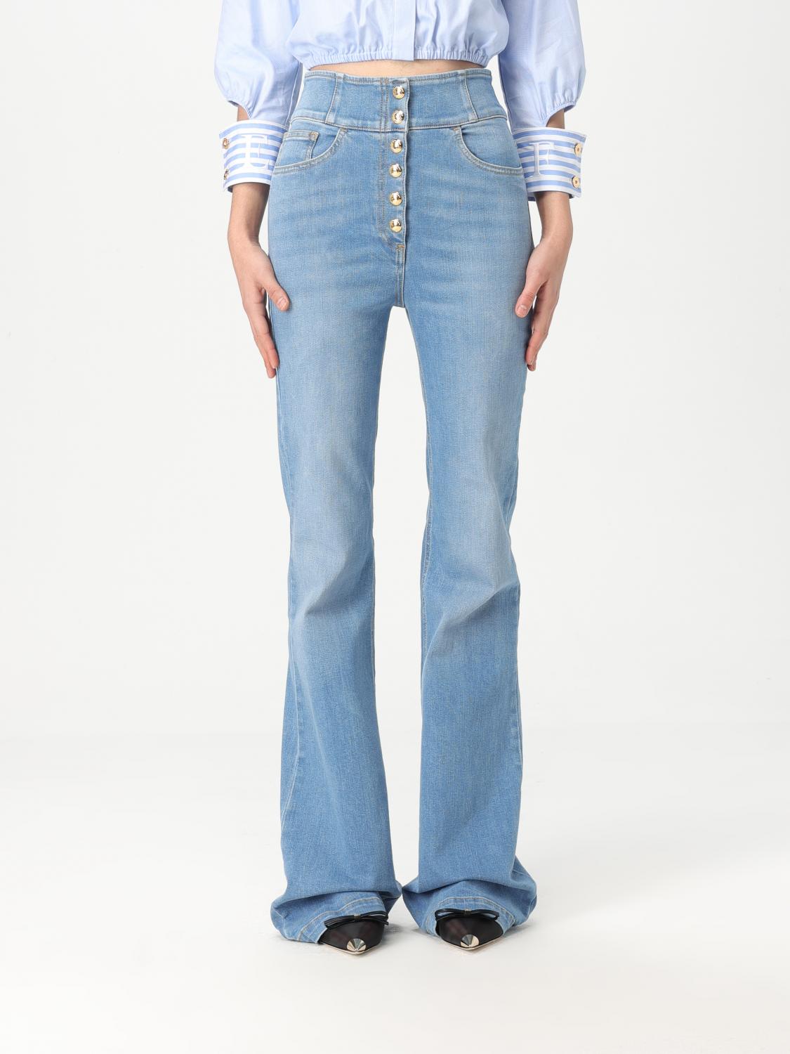Elisabetta Franchi Jeans  Woman Color Blue In Blue