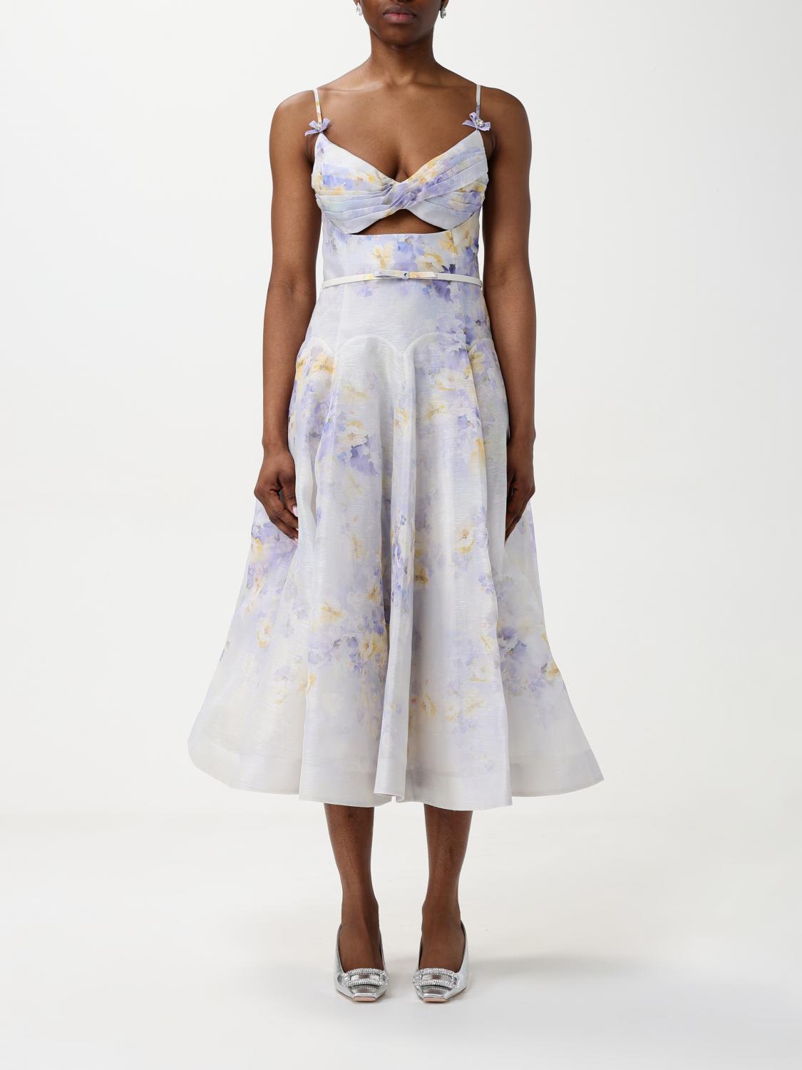 Shop Zimmermann Dress Woman Color Violet