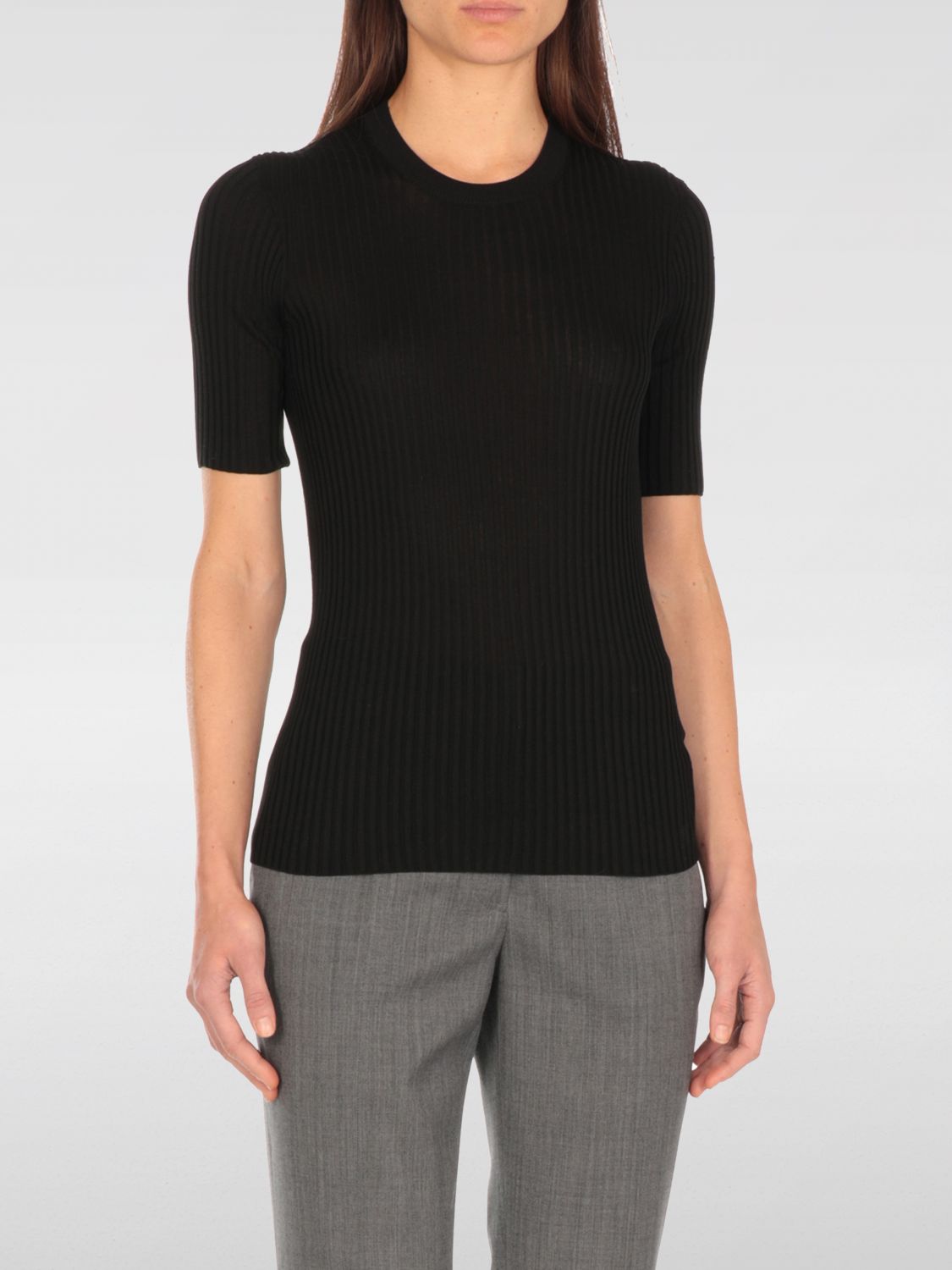 Jil Sander Ribbed Short-sleeve Top
