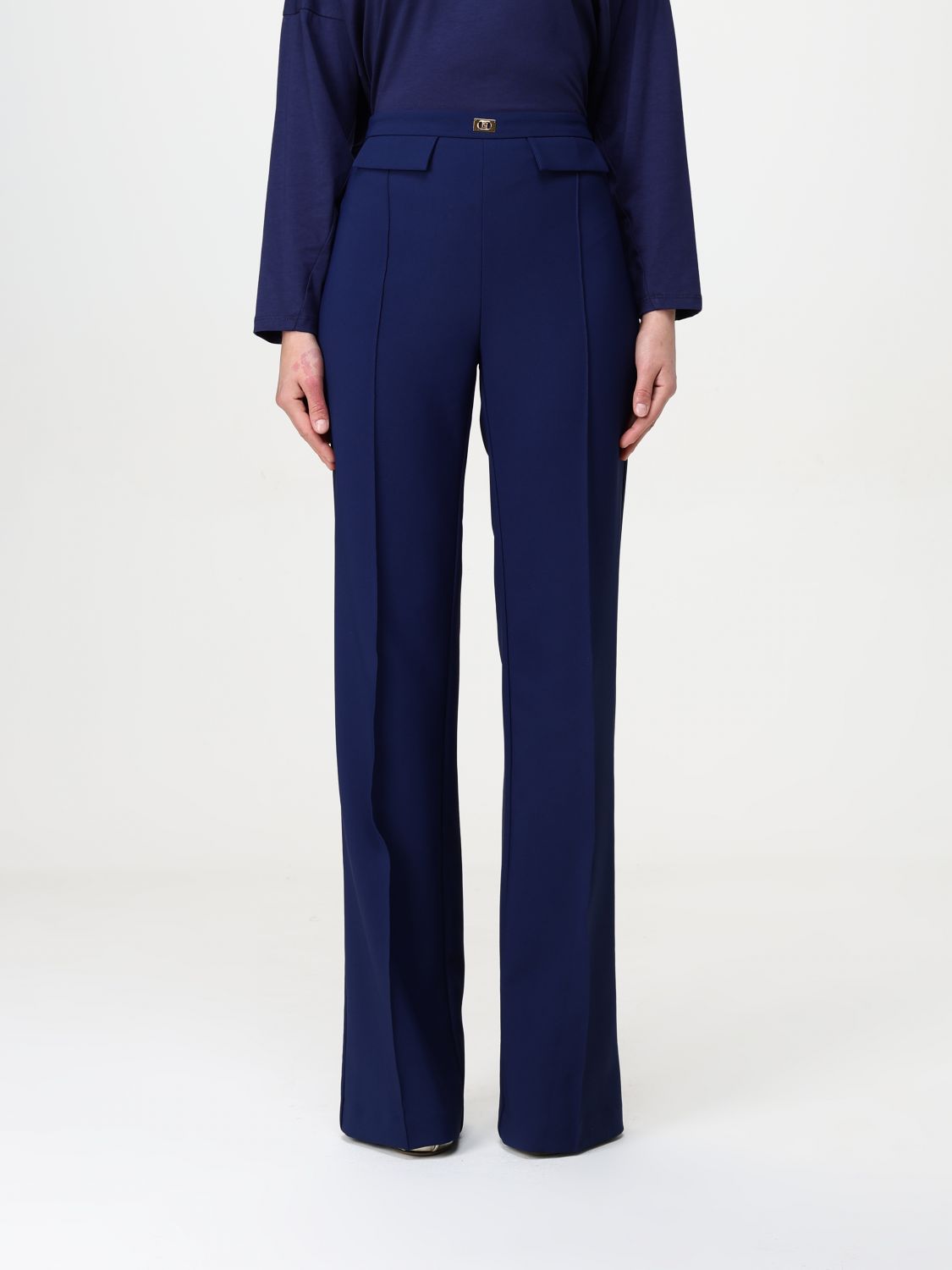 ELISABETTA FRANCHI PANTS ELISABETTA FRANCHI WOMAN COLOR BLUE G54583009